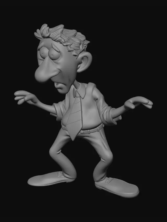 3D model for Flustered Office Worker