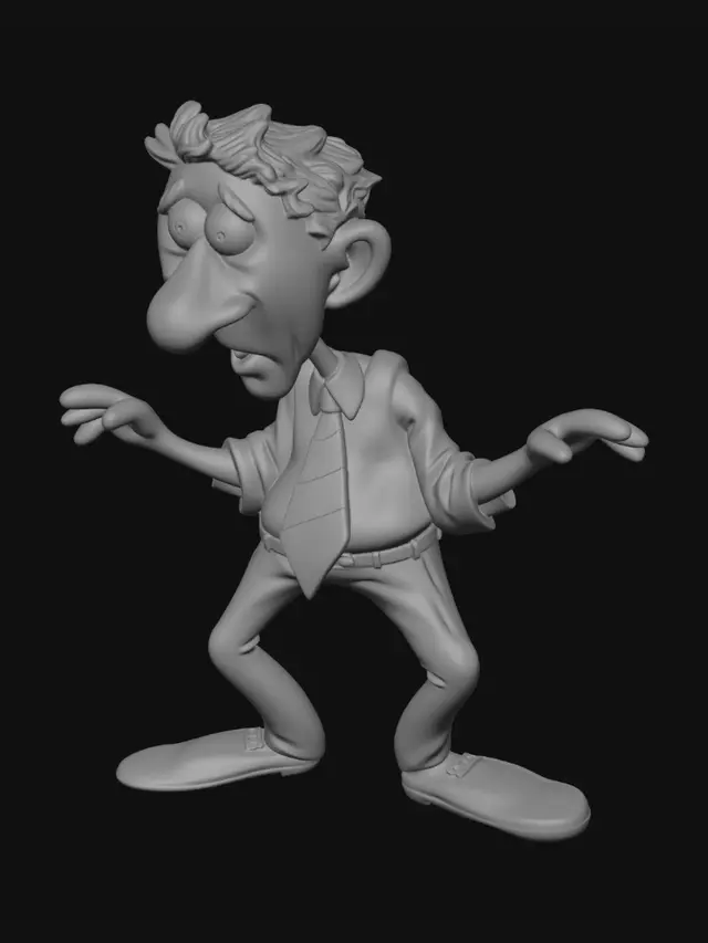 3D model for Flustered Office Worker