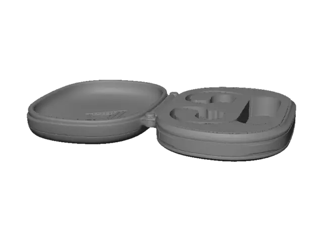 3D model for Blue Wireless Earbud Case on Technical Drawings