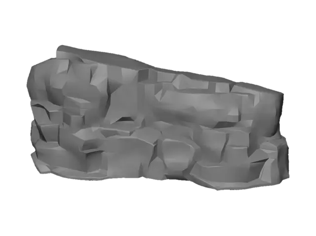 3D model for Terraced Low-Poly Rock Formation