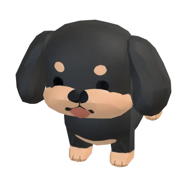 Dachshund Delight - Hound 3D model, vytvořený pomocí AI