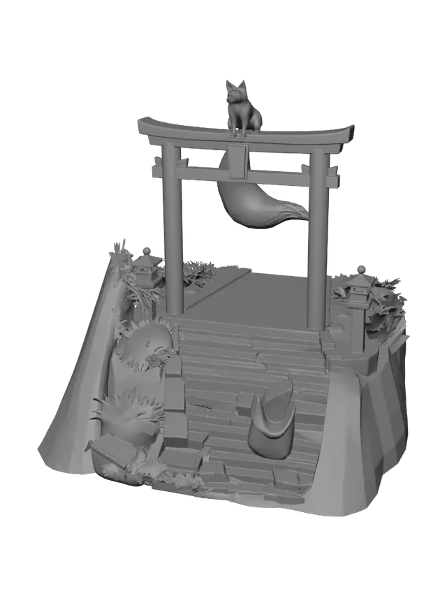 3D model for Fox at the Torii Gate