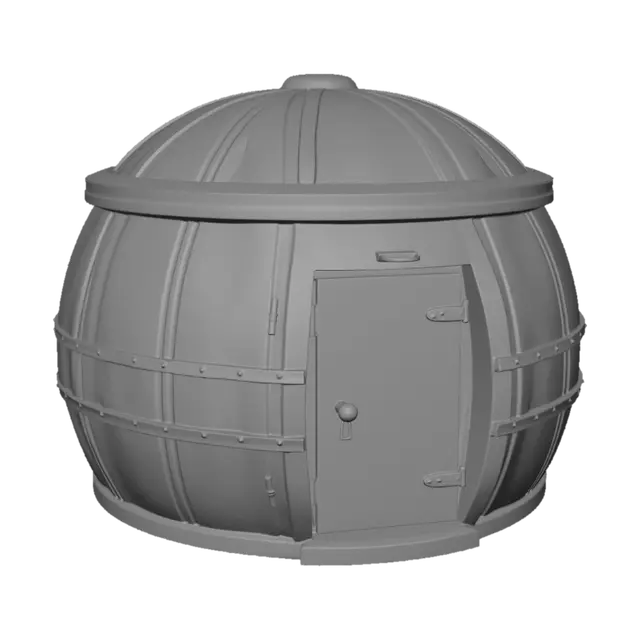 3D model for a model of a pill bunker with no opens