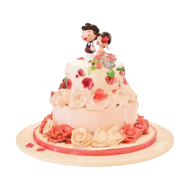 Whimsical Wedding Cake - Cakes 3D model, vytvořený pomocí AI