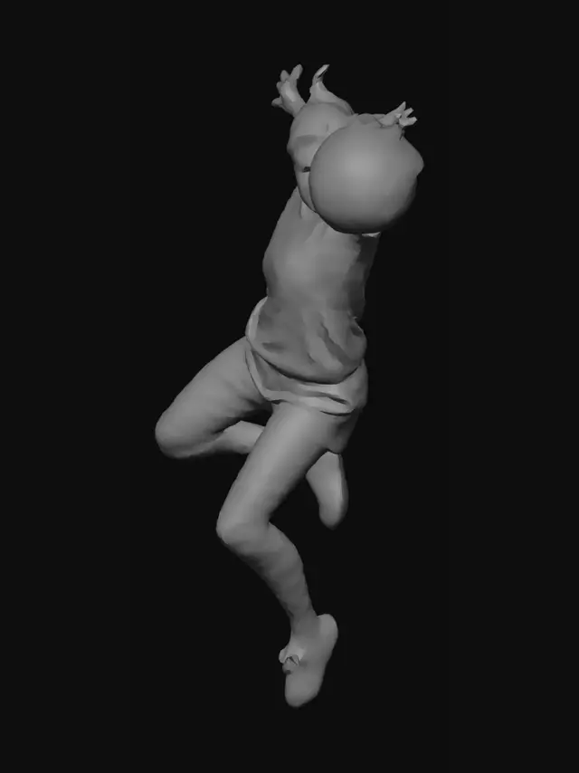 3D model for volleyball player
