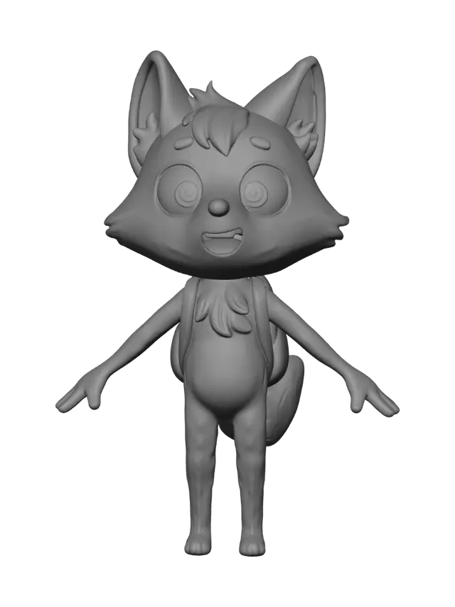 3D model for Cheerful Fox Adventurer