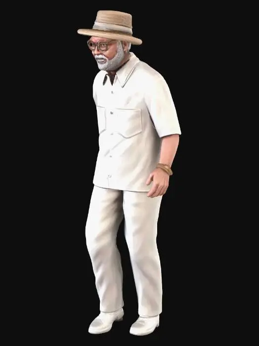 3D model for Old Man with Cane