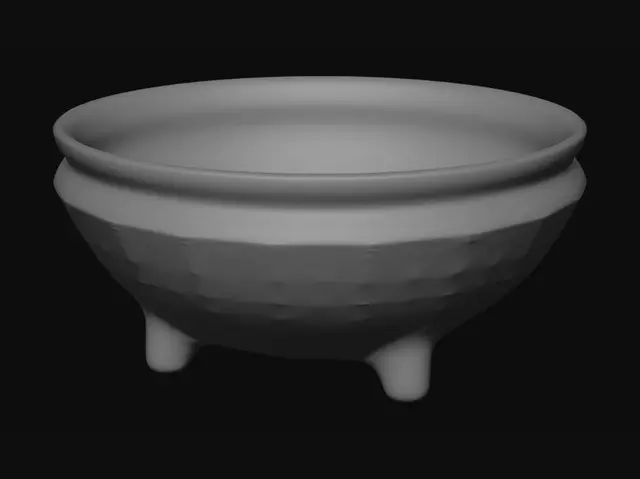 3D model for White footed bowl