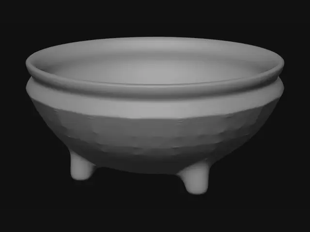 3D model for White footed bowl
