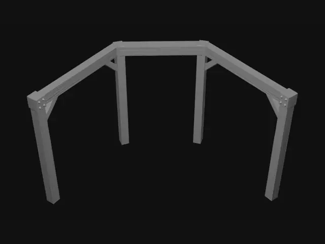 3D model for Timber Garden Pergola Frame