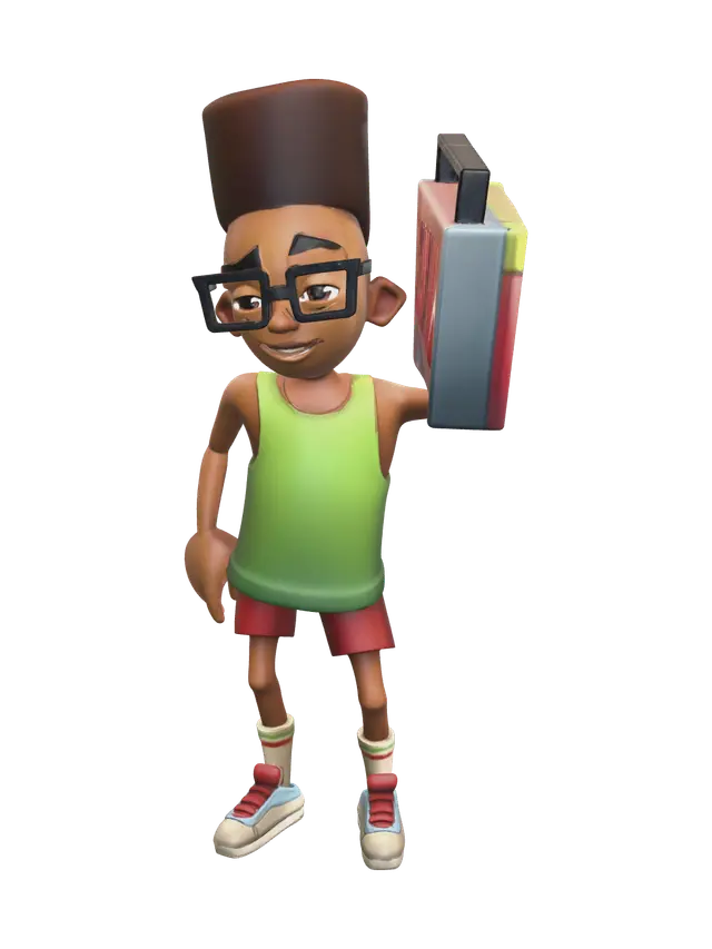 Fresh Subway Surfers - Skateboard 3D model, vytvořený pomocí AI