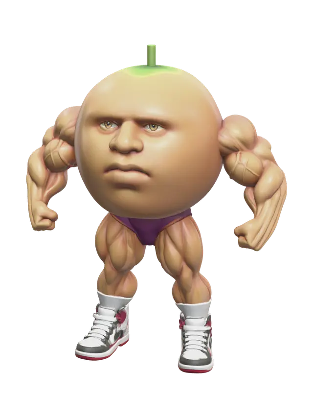 Realistic Odin Din Din Dun 3D model, vytvořený pomocí AI