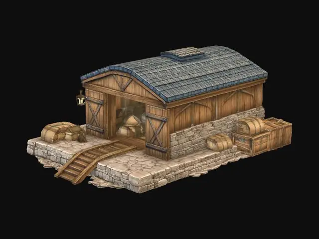 3D model for Rustic Cargo Warehouse