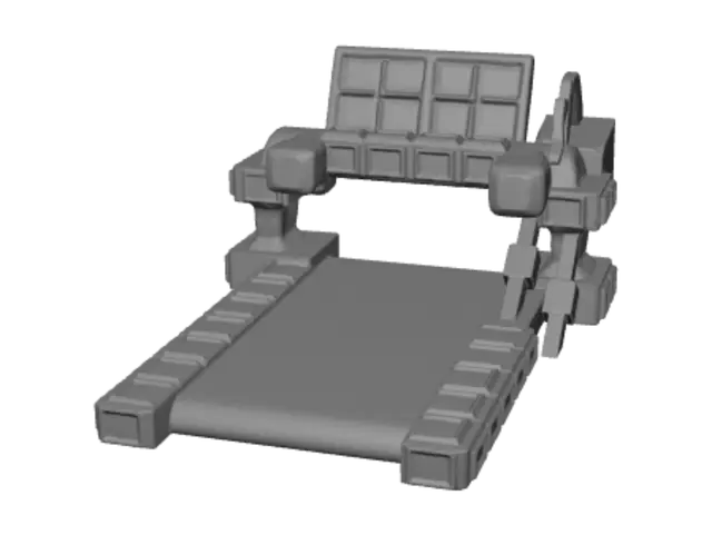 3D model for Chocolate Chair on a Platform