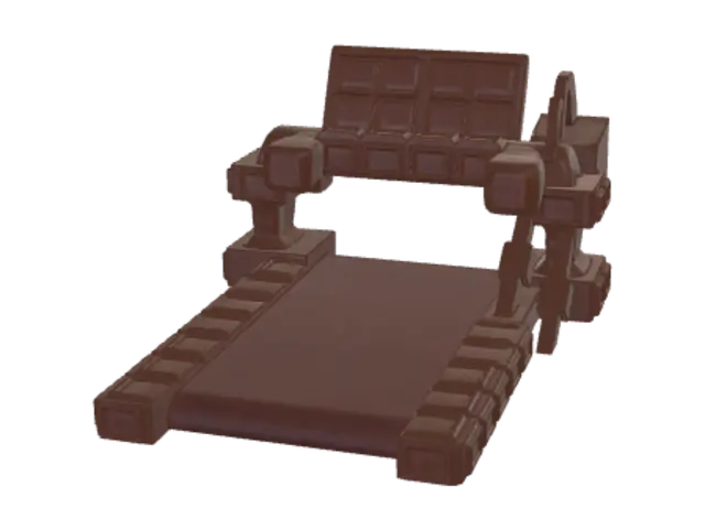 3D model for Chocolate Chair on a Platform