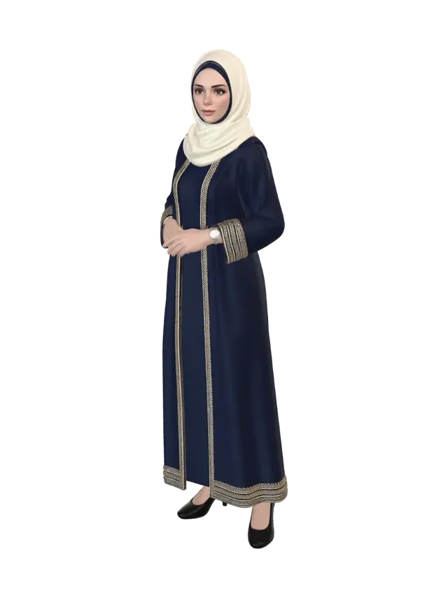 arabic Girl - Modest 3D model, vytvořený pomocí AI
