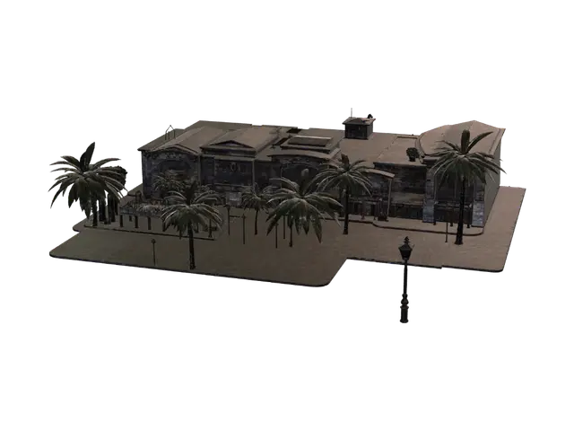 3D model for Sunlit Palm Street