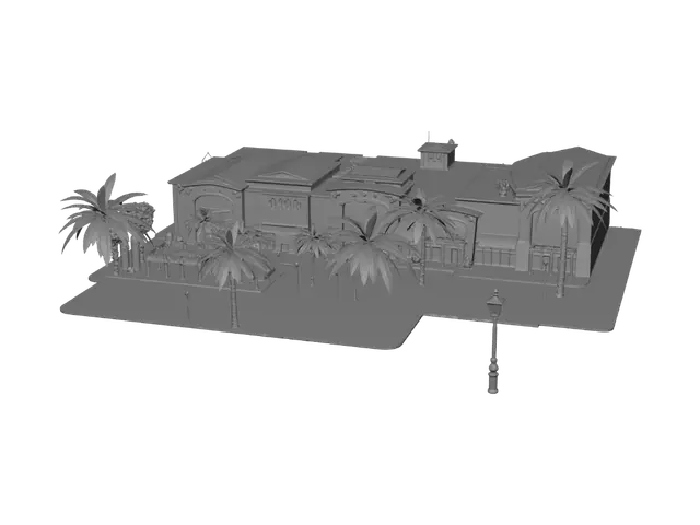 3D model for Sunlit Palm Street