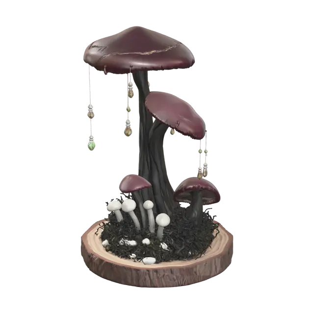 Weathered Cartoon Tree 3D model, vytvořený pomocí AI