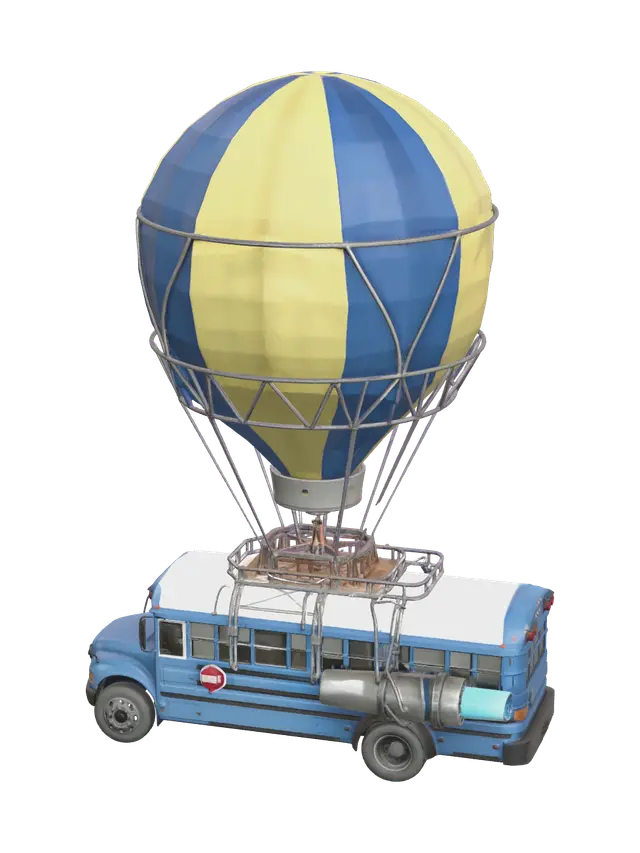 3D model for Weathered Battle Bus Fortnite