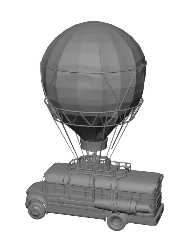 3D model for Weathered Battle Bus Fortnite