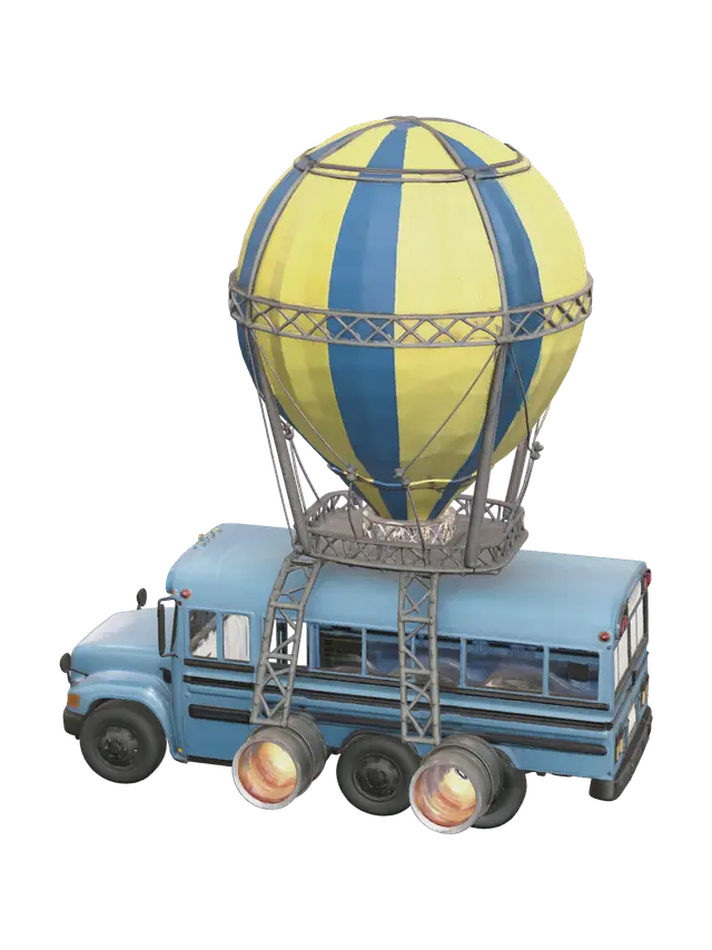 3D model for Battle Bus Fortnite