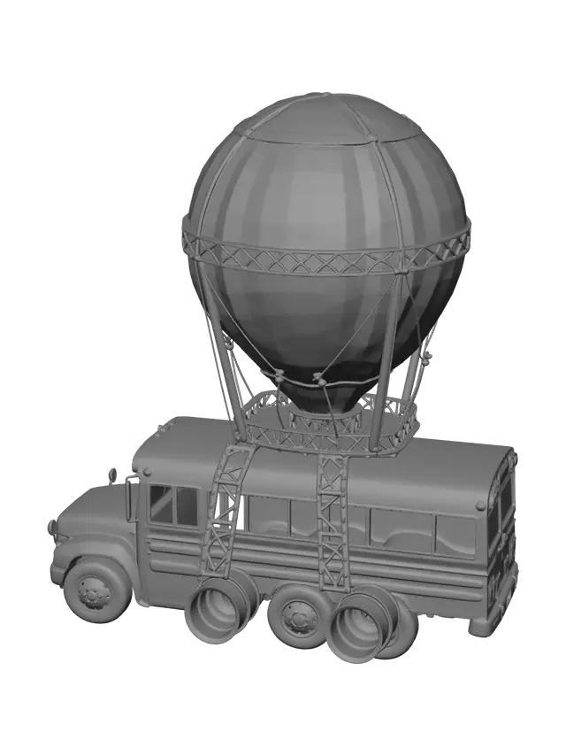 3D model for Battle Bus Fortnite