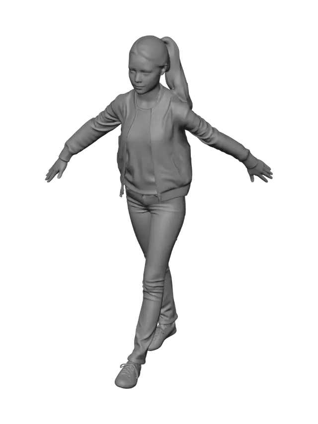 3D model for T-Pose Portrait