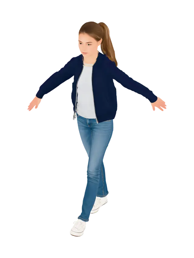 3D model for T-Pose Portrait