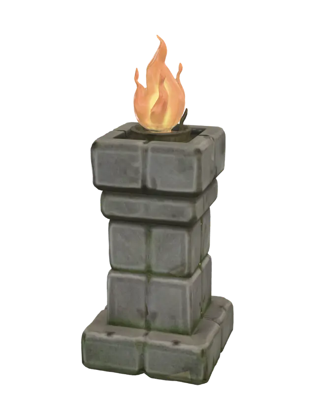 3D model for Stone Torch Stand