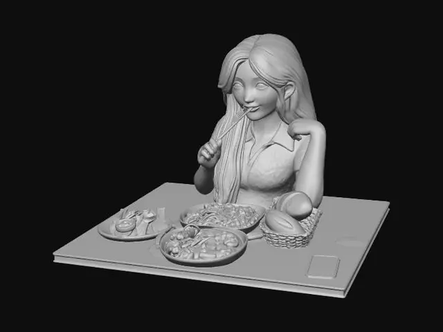 3D model for Brunch at the Open-Air Cafe