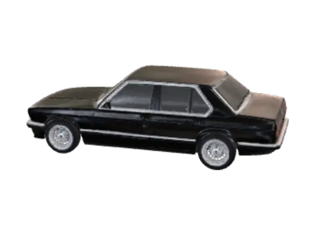3D model for Black BMW M5 on Cobblestone Street
