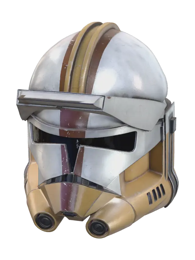 Fantasy Clone Trooper Helmet 3D model, vytvořený pomocí AI