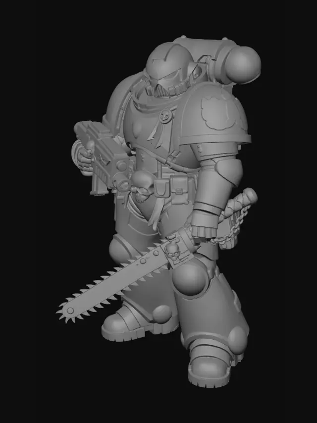 3D model for Ultramarine Chainsword Warrior
