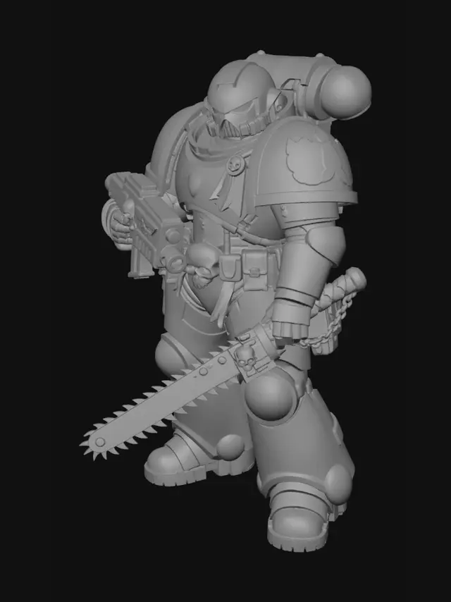3D model for Ultramarine Chainsword Warrior