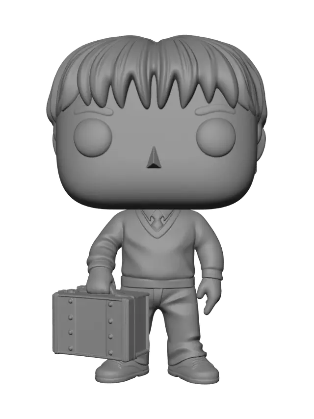 3D model for Ron Weasley Funko Pop with Suitcase
