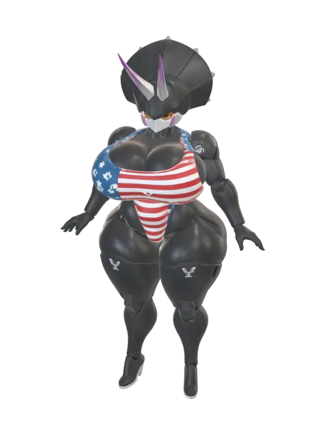 Star-Spangled Mecha - America 3D model, vytvořený pomocí AI