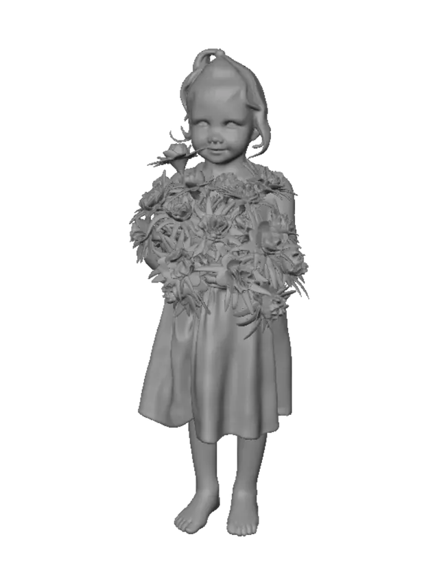 3D model for Pink Bouquet Portrait