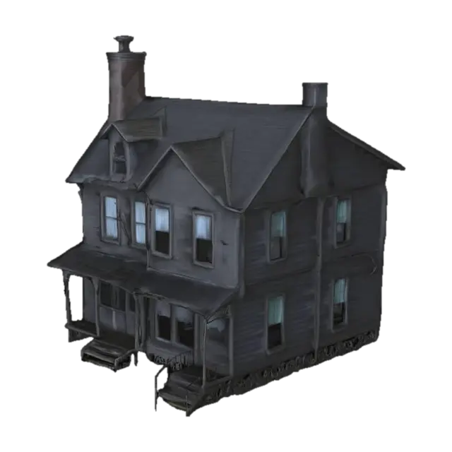 A haunted House 3D model, vytvořený pomocí AI