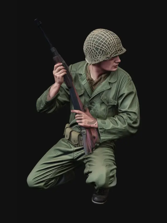 3D model for Kneeling Soldier with Rifle