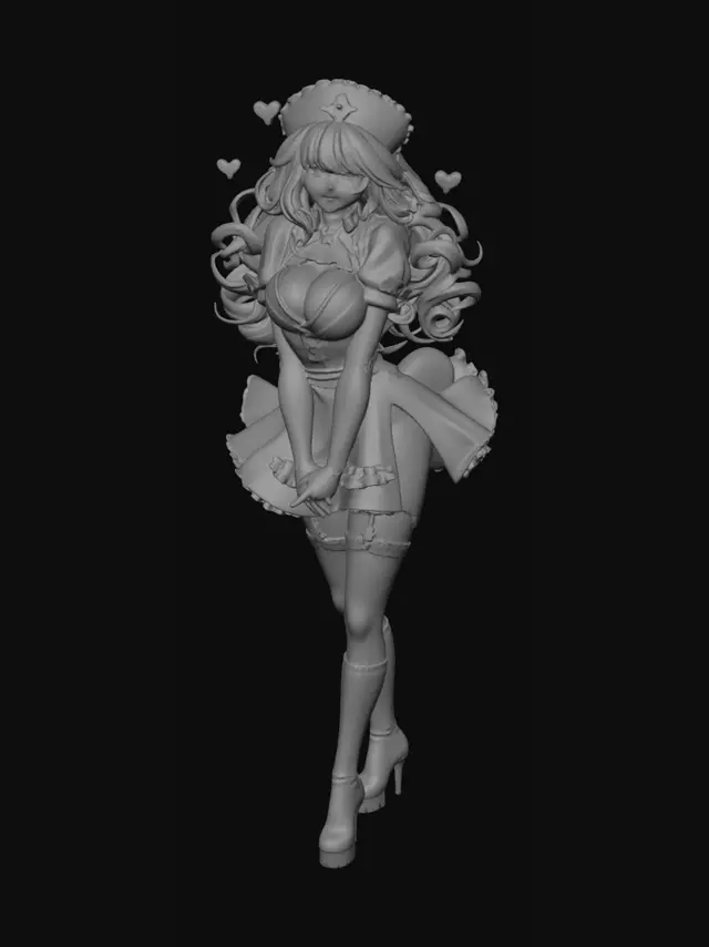 3D model for Gothic Nurse Outfit Reference