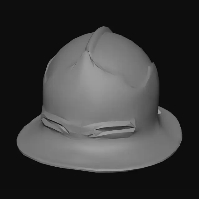 3D model for Chrome Firefighter Helmet