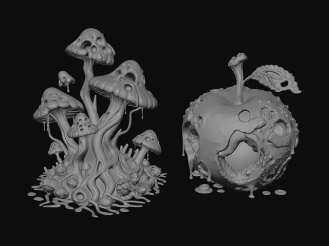 3D model for Neon Fungus and Pixel Pumpkin