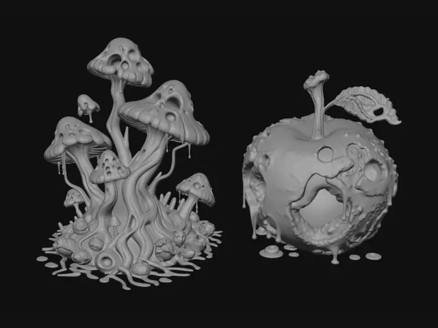 3D model for Neon Fungus and Pixel Pumpkin