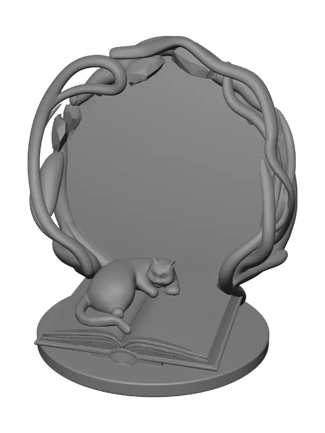 3D model for A highly detailed 3D collectible sculpture called "Quiet Progress". Flowing layered forms support open books, lightweight software panels, and media interfaces, symbolizing practical growth without obsession. A restored vintage office photograph glows inside a faceted crystal, linking memory with the present. Miniature scenes show a family sharing simple meals, a cat peacefully resting after a solved problem, a fitness entrance marking a fresh start, and subtle digital tools evolving through experimentation. Soft evening light, organic flowing geometry, photorealistic textures, emotional storytelling, optimized for Text-to-3D generation.