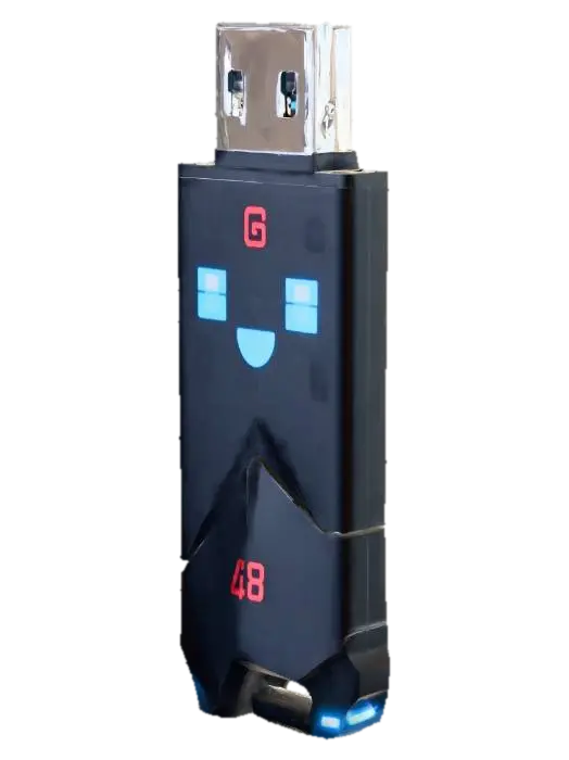 Modello 3D USB Flash Drive, generato dall’IA