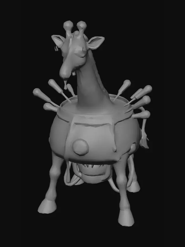3D model for Fondue Giraffe Automaton