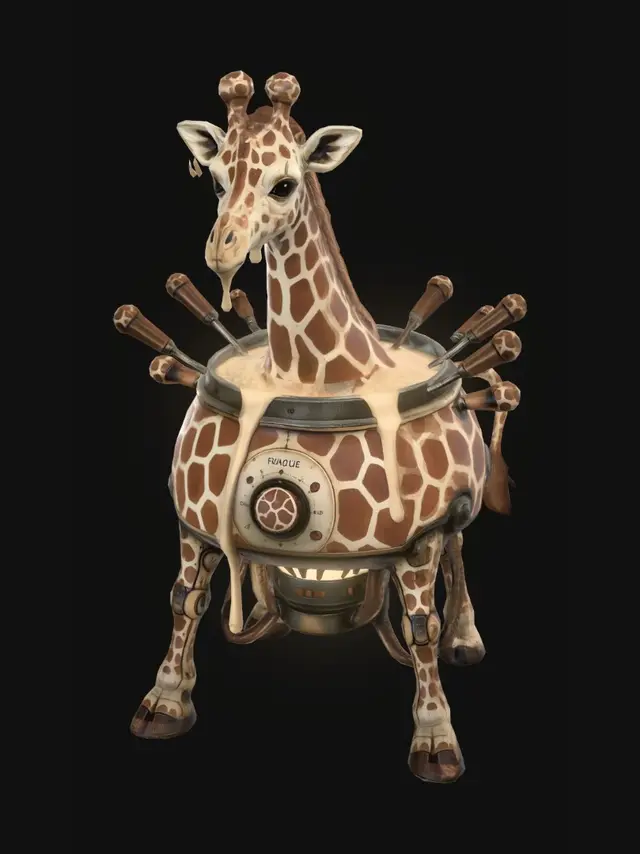 3D model for Fondue Giraffe Automaton