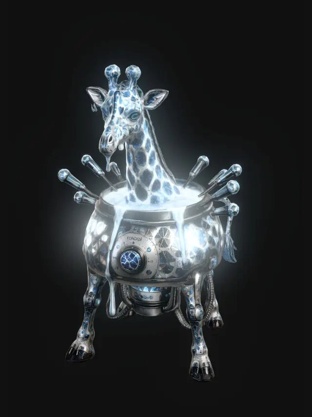 3D model for Fondue Giraffe Automaton