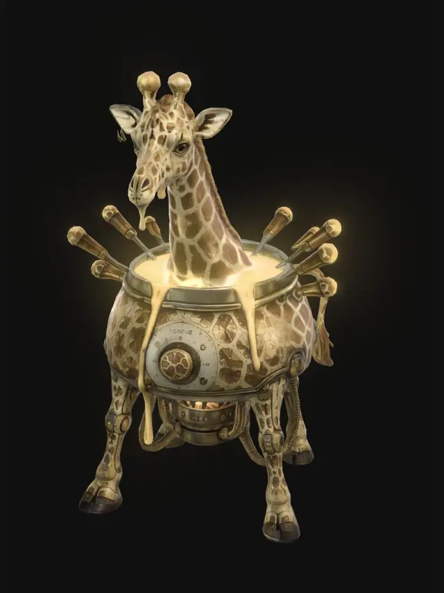 3D model for Fondue Giraffe Automaton